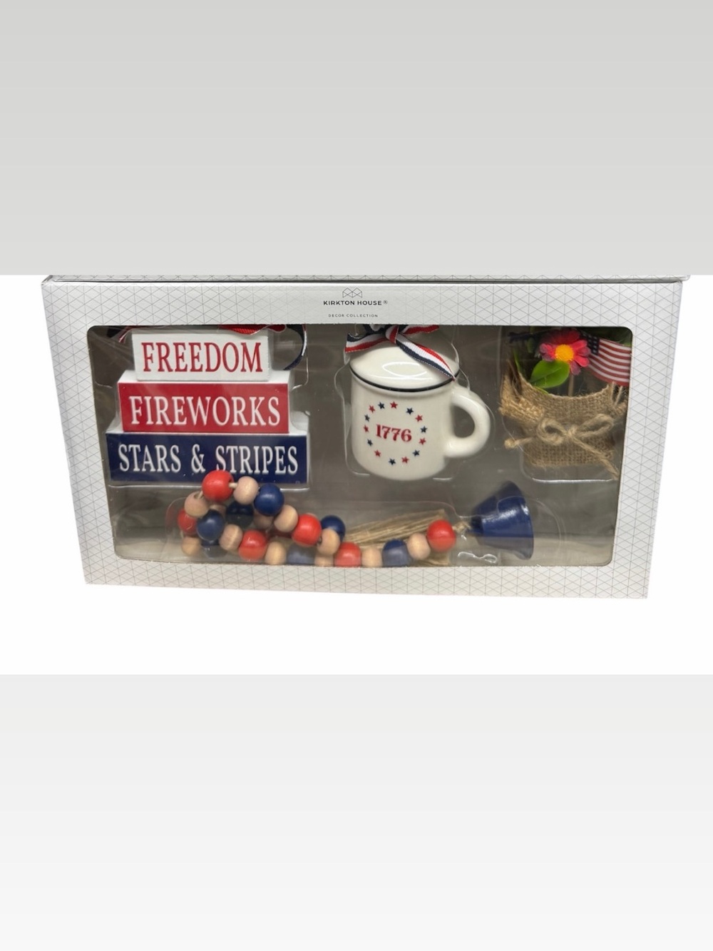 Kirkton House Americana 4th of July Tray Objects Tier Tray